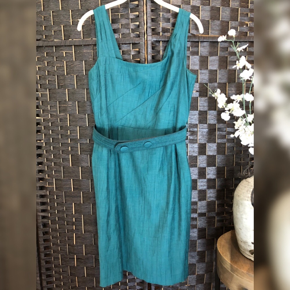 Antonio Melani Sleeveless Belted Shift Dress
